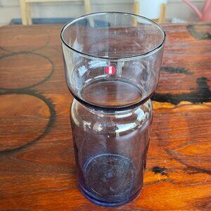 Mid Century Harri Koskinen Lantern Iitala Blueberry Art Glass Vase